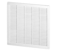 MIRATIC Grille Ventilation Carré Extra Plate Sans Collerette pour Extérieure et Intérieure Cache-trou Mural Elégant avec Fixations Invisibles Grille d'aération Blanche (350x350 mm)