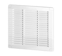 MIRATIC Grille Ventilation Carré Extra Plate Sans Collerette pour Extérieure et Intérieure Cache-trou Mural Elégant avec Fixations Invisibles Grille d'aération Blanche (200x200 mm)
