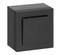 MIRATIC Interrupteur Unipolaire Saillant Commande Eclairage Mural Simple 10A pour Lumière Intérieure Bouton Poussoir Boîtier En Saillie 250V (noir)