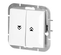 MIRATIC Interrupteur Volet Roulant Électrique Et Commande De Volet Roulant Encastrable Bouton Volet Roulant Pour Store Électrique Système Modulaire de Serie Pearl 10A 250V (blanc)