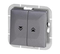 MIRATIC Interrupteur Volet Roulant Électrique Et Commande De Volet Roulant Encastrable Bouton Volet Roulant Pour Store Électrique Système Modulaire de Serie Pearl 10A 250V (anthracite)