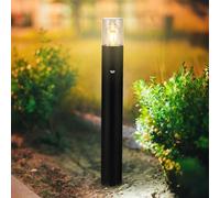 Miratic Lampadaire Exterieur sur Pied Potelet Extérieur E27 Lampe Exterieur sur Pied IP54 - Luminaire Exterieur sur Pied Noir - Max. 15W (avec détecteur de mouvement)