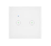 MIRATIC M1-LS-10 Interrupteur Sans Fil avec Wi-Fi Encastré Interrupteur Connecté Double avec Tuya Disjoncteur Connecté Smart Home Va et Vient Sans Fil Interrupteur Mural 2 Voies (blanc)