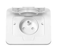 MIRATIC Prise de Courant Encastrable Plan de Travail Cuisine et Bureau Prise Électrique Étanche Extérieur IP55 avec Clapet Prise Secteur Type E pour Îlot Central et Jardin (blanc)