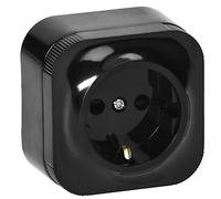 Miratic Prise Electrique 2P+T Schuko 16A/230VAC IP20 Version Allemande Prise en Saillie pour Montage Mural en Interieur Prise Murale avec Finition Brillante