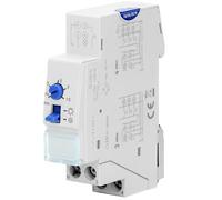 Miratic Programmateur Electrique d'Escalier 16A pour Installation 3 ou 4 fils1 Module pour Rail DIN TH-35mm Minuterie pour Eclairage dans Couloir Fonctionne avec LED max charge 2300 W