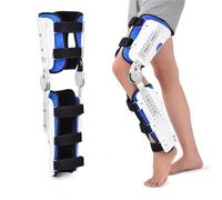 MIRCTRI Attelle de Genou Articulée Post-Opératoire Genouillère Réglable avec Barres de Verrouillage Latérales pour Immobilisation Stabilisation et Récupération Ligamentaire
