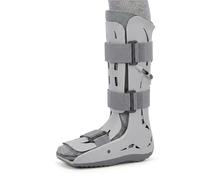 MIRCTRI Botte de Marche Médicale Orthèse de Stabilisation Cheville et Pied à Coque Semi-Rigide avec Cellules d’Air Ajustables et Semelle à Bascule Légère pour Rééducation et Mobilité(Small-Left)