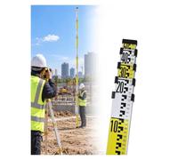 Mire Télescopique, Canne de Mesure en Aluminium pour Travaux Routiers | Graduations faciles à lire; Longueur ajustable; Sac de transport inclus，pour routes，agriculture(3 meters/9.8 ft)