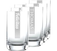 Miriquidi Lot de 6 verres à eau Schott avec gravure - 255 ml - Verre avec logo - Passe au lave-vaisselle - Gravure laser personnalisée