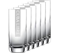 Miriquidi Lot de 6 verres Cuba Libre - 0,33 l - Gravés au laser - Passe au lave-vaisselle - Pour Cubalibre