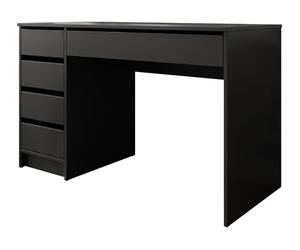 Mirjan24 Bureau Ada 5 tiroirs universels pour étudiant ou ordinateur, table de travail, pour chambre d'adolescent, chambre d'enfant (noir)