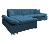 Mirjan24 Canapé d'angle Malwi en velours côtelé avec accoudoirs réglables, canapé en forme de L avec fonction couchage et coffre de lit, design canapé d'angle, salon, canapé (Poso 05, côté : gauche)