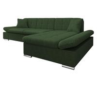 Mirjan24 Canapé d'angle Malwi en velours côtelé avec accoudoirs réglables, canapé en forme de L avec fonction couchage et coffre de lit, design canapé d'angle design, paysage de salon, canapé (Poso