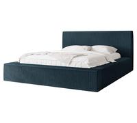 Mirjan24 Gerozza Lit rembourré avec coffre de lit, tissu velours côtelé, lit double, sommier à lattes, pieds antidérapants, lit élégant avec tête de lit rembourrée, lit double (Top Sztruks 88, 180 x