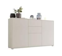 Mirjan24 Gesita K3D2SZ 141 Commode à 2 tiroirs pour couloir, haut buffet, armoire multi-usages, buffet avec 3 portes et 2 tiroirs, salon, Push to Open (cachemire)