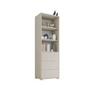 Mirjan24 Gesita R3SZ 60 Étagère à livres avec 3 compartiments et 3 tiroirs, étagère universelle Push to Open (cachemire)
