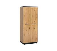 Mirjan24 INES SZ2D Armoire à Portes pivotantes avec 6 Compartiments et 2 penderies, Armoire en Bois, Armoire à vêtements, Armoire pour Couloir et Chambre