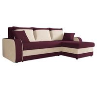 Mirjan24 Kristofer Canapé d'angle design avec fonction convertible, deux tiroirs de lit, fonction lit, canapé en forme de L, méridienne universelle (Mikrofaza 0025 + Mikrofaza 0031)