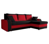 Mirjan24 Kristofer Canapé d'Angle Design Avec Fonction Convertible, Deux Tiroirs de Lit, Forme L, Ottoman Universel (Mikrofaza 0015 + Mikrofaza 0022)