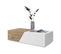 Mirjan24 Nesezi Table Basse Extensible Avec Récipient - Élégante Table d'Appoint (Wotan/Blanc)