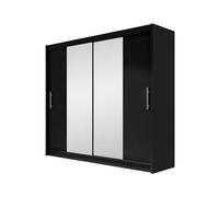 Mirjan24 Penderie London II avec Miroir, Porte coulissante et Porte coulissante 180 x 215 x 57 cm