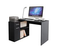 Mirjan24 Sentin Bureau d'angle avec étagère, bureau d'angle, table de travail, table d'ordinateur, table de bureau, combinaison d'angle, bureau pour enfants (anthracite)