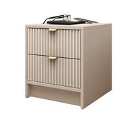 Mirjan24 Tireno 2SZ Table de chevet avec tiroir, façades striées, l : 35 x H : 40 x P : 40 cm, table de nuit, console de chevet, table d'appoint, commode pour chambre à coucher, ensemble de chambre à
