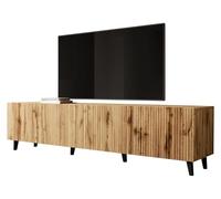 Mirjan24 Vailbo 200 Meuble TV bas, meuble TV, table TV, planche, armoire, meuble TV (chêne Wotan)
