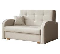 Mirjan24 Viva Gold II Canapé-lit capitonné de 2 places avec coffre de lit, coussin inclus, canapé, canapé de lit, paysage (aragon 03)