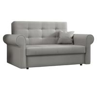 Mirjan24 Viva Silver II Canapé-lit Rembourré 2 Places avec Coffre, Accoudoirs Arrondis et Coussin (Mono 244)