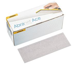 Mirka 2976215 Abranet Ace Bande Abrasive - 70 x 198mm Poignée - P240 Grain - Grain: Revêtement Céramique/Céramique - Adhérence: Résine Sur Résine - Marron Clair - Le Paquet Contient 50 Pièces