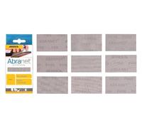 MIRKA Abranet Bandes abrasives pour maille 70 mm x 125 mm Lot de 1 de chaque grain 80, 100, 120, 150, 180, 220, 320, 400, 600-9 pièces pour poncer bois, spatule, vernis, plastique
