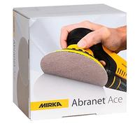 Mirka Abranet Ace Disques abrasifs filet Ø 125mm autoagrippant/grain P500 / 50 pcs/Pour les ponceuses excentriques 125mm / Partiellement céramique/Pour poncer les surfaces dures