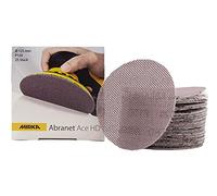 MIRKA Abranet Ace HD Disques abrasifs filet Ø 125mm autoagrippant - grain P120-25 pces - Pour ponceuses excentriques 125mm - pour poncer les surfaces dures, bois, mastic, peinture, métal