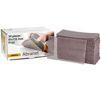 MIRKA Abranet Bande abrasive en filet 81x133 mm autoagrippant - grain P150-50 pces - pour poncer le bois, le mastic, la peinture, le plastique - 5417805015