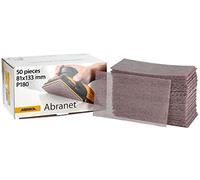 MIRKA Abranet Bande abrasive en filet 81x133 mm autoagrippant - grain P180-50 pces - pour poncer le bois, le mastic, la peinture, le plastique - 5417805018
