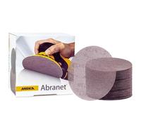 Mirka Abranet Disques abrasifs filet Ø 150 mm autoagrippant/grain P500 / 50 pces/pour poncer le bois, le mastic, la peinture, le plastique / 5424105051