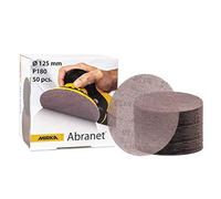 Mirka MIRKA Disque abrasif à velcro ABRANET, Ø 125 mm, grain 180 Quantité:1