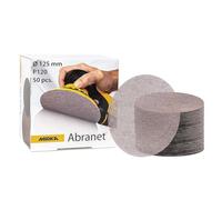 Mirka Abranet Grille abrasive Ø 125mm autoagrippant - Grain P120-50 pcs - Convient à toutes les ponceuses excentriques 125mm - pour le ponçage du bois, du mastic, de la peinture, du plastique