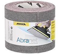 Mirka Abranet rouleau abrasif auto-aggrippant 115 mm x 10 m P80 | Maille micro-perforée pour évacuation efficace de la poussière compatible ponceuses électriques bois peinture plastique