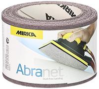 MIRKA Abranet Rouleau de ponçage filet 75 mm x 10 m autoagrippant - grain P600 - 1 rouleau - pour poncer le bois, le mastic, la peinture, le plastique - 545BI001613R