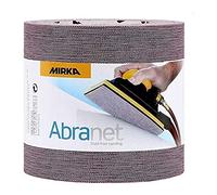 MIRKA Abranet Rouleau de ponçage filet 115 mm x 10 m autoagrippant - grain P150-1 rouleau - pour poncer le bois, le mastic, la peinture, le plastique - 545BY001153R