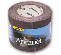 MIRKA Abranet Rouleau de ponçage filet 75 mm x 10 m autoagrippant - grain P320-1 rouleau - pour poncer le bois, le mastic, la peinture, le plastique - 545BI001323R