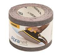 MIRKA Abranet Rouleau de ponçage filet 93 mm x 10 m autoagrippant - grain P180-1 rouleau - pour poncer le bois, le mastic, la peinture, le plastique - 545BQ001183R