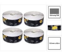 Mirka BASECUT Rouleaux de papier abrasif 115 mm x 50 m, P140,, 4 pcs. Papier abrasif universel ( 4x 2251100140N )