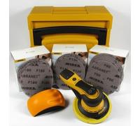 Mirka Deros 5650CV Dans Boîtier Avec 150 Disques Abrasifs Abranet & Bloc de Main