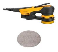 Mirka DEROS II 350 Ponceuse excentrique avec aspiration pour papier abrasif Ø 77mm, course 5,0mm et Abranet Disques abrasifs Ø 77mm autoagrippant, Grain P120, 50 pcs
