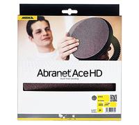 MIRKA Abranet Ace HD Disques abrasifs filet Ø 225mm autoagrippant - grain P80-5 disques - Pour ponceuses de cloisons sèches murs - Ponçage de surfaces dures, bois, mastic, peinture, métal