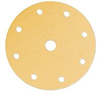 Mirka disque abrasif auto-agrippant Gold Ø150 mm 9 trous P240 | Papier abrasif universel pour plâtre mastic panneaux bois peinture compatible ponceuse 9 trous auto-agrippant grain P240